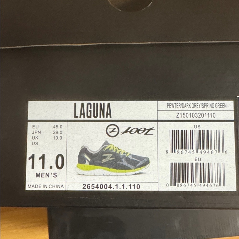 Zoot Laguna Men's Shoes - Dark Gray and Bright Green